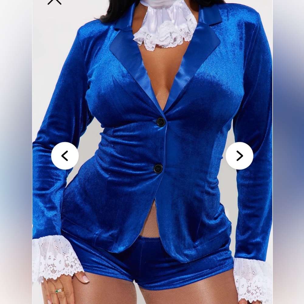 Fashion Nova Austin Powers costume size Swinging 60s Movie 3 Piece set xl blue